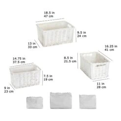 Badger Basket With Decorative White Liners Set Of 3 -Babyletto Store GUEST 0098d43e 0910 4710 8b45 2f05db69c1ec