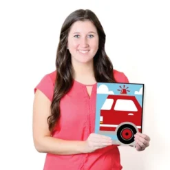 Big Dot Of Happiness Fired Up Fire Truck - Firefighter Firetruck Nursery Wall Art And Kids Room Decor - Gift Ideas - 7.5 X 10 Inches - Set Of 3 Prints -Babyletto Store GUEST 00a393da b5d2 4d6f 9a0b 76ec0ad78fa0