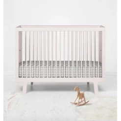 Bacati - Houndstooth Gray Muslin 100 Percent Cotton Universal Baby US Standard Crib Or Toddler Bed Fitted Sheet -Babyletto Store GUEST 0267ea1a 9f21 47aa acf6 ed68d2d0ec89