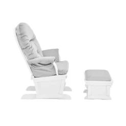 Suite Bebe Madison Glider And Ottoman - White Wood And Gray Fabric -Babyletto Store GUEST 04bee963 4306 425e 96ce f3fdfd951718