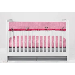 Bacati - Elephants Pink/Fuschia/Gray 10 Pc Crib Bedding Set With Long Rail Guard Cover -Babyletto Store GUEST 0a052e3f 15ca 4240 8953 14c7a6a02024