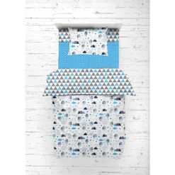 Bacati - Woodlands Aqua/Navy/Gray 4 Pc Toddler Bedding Set -Babyletto Store GUEST 0f9b4239 a751 4c8c 9cfa 4187094b7a1a