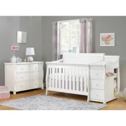 Sorelle Princeton Elite Panel Crib And Changer - White