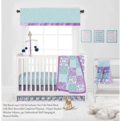 Bacati - Paisley Isabella Purple Lilac Aqua 10 Pc Crib Bedding Set With 2 Crib Fitted Sheets -Babyletto Store GUEST 110dc1fb dfdc 40c7 bc70 e5be5de66164