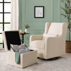 Carter's By DaVinci Adrian Swivel Glider With Storage Ottoman -Babyletto Store GUEST 134e7021 39b4 48de 91c9 334dee4d9f46