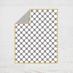 Bacati - Dots Stripes Gray Yellow 4 Pc Crib Bedding Set With Diaper Caddy 8 Bacati - Dots Stripes Gray Yellow 4 Pc Crib Bedding Set With Diaper Caddy -Babyletto Store GUEST 1730c7e6 1e7d 4c4e 9c56 4152bc167225