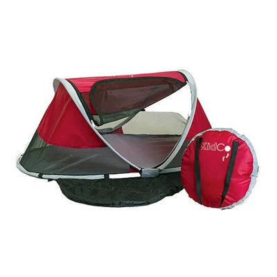 KidCo PeaPod Portable Toddler Travel Bed & Storage Bag, Cranberry (2 Pack) 1 KidCo PeaPod Portable Toddler Travel Bed & Storage Bag, Cranberry (2 Pack)