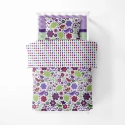Bacati - Botanical Purple Multicolor 3 Pc Toddler Sheet Set -Babyletto Store GUEST 1c6c6ac5 645f 40ad b558 bec8f78b041c 1