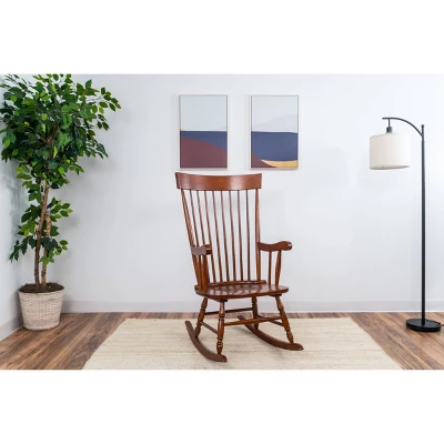 Gift Mark Modern Wooden Rocking Chair - Cherry 1 Gift Mark Modern Wooden Rocking Chair - Cherry