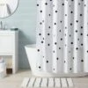Dot Textured Kids' Shower Curtain Black - Pillowfort™
