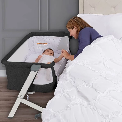 Evolur Stellar Bassinet And Bedside Sleeper - Black 3 Evolur Stellar Bassinet And Bedside Sleeper - Black - Image 3