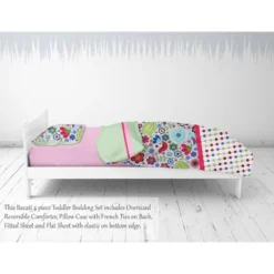 Bacati - Botanical Floral Birds Pink Multicolor 4 Pc Toddler Bedding Set -Babyletto Store GUEST 31d99aef b493 4fd4 a42f f63a36daa36a