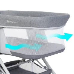 Baby Trend Quick-Fold 2-in-1 Rocking Portable Bassinet - Shadow Stone Gray