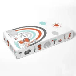 Bacati - Jungle Safari Aqua Orange Gray 10 Pc Crib Bedding Set With Long Rail Guard Cover -Babyletto Store GUEST 39c57636 48fe 4506 a321 363ae52a0bd2 1