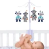 Bedtime Originals Robbie Robot Musical Baby Crib - Gray