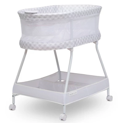 Delta Children Sweet Dreams Bassinet With Airflow Mesh - Gray Infinity 6 Delta Children Sweet Dreams Bassinet With Airflow Mesh - Gray Infinity - Image 6