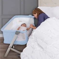 Dream On Me Skylar Bassinet And Bedside Sleeper - Blue -Babyletto Store GUEST 4c517770 4e5a 495a 8409 50915415a06e