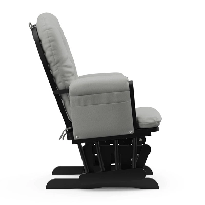 Storkcraft Hoop Glider And Ottoman - Black Frame/Light Gray Fabric 8 Storkcraft Hoop Glider And Ottoman - Black Frame/Light Gray Fabric - Image 8