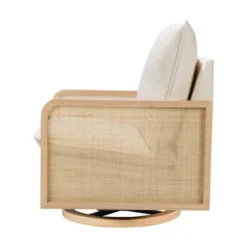 Babyletto Sumba Swivel Glider With Cane - Performance Cream Eco-Weave/Light Wood Base -Babyletto Store GUEST 4d89032d df19 4167 9ee0 f70f0cd15764