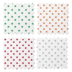 Bacati - Stars Neutral Swaddling Muslin Blankets Of 4 (Green,Orange,Red,Gray) -Babyletto Store GUEST 5388a104 fcbe 4ae7 b32b dfeb9b448e45