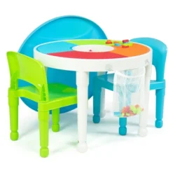 3pc Kids' 2 In 1 Round Activity Table With Chairs - Humble Crew -Babyletto Store GUEST 57ec1498 2f2a 4a6b b217 cf30d9968a98