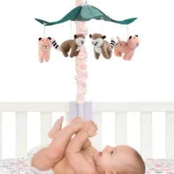 Lambs & Ivy Enchanted Safari Animal Musical Baby Crib Mobile Jungle Soother Toy