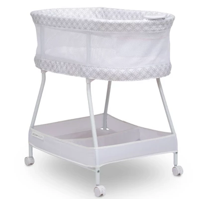 Delta Children Sweet Dreams Bassinet With Airflow Mesh - Gray Infinity 5 Delta Children Sweet Dreams Bassinet With Airflow Mesh - Gray Infinity - Image 5