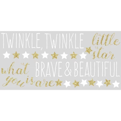 RoomMates Wall Decal Twinkle Twinkle Little Star With Glitter 2 RoomMates Wall Decal Twinkle Twinkle Little Star With Glitter - Image 2