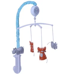 Bacati - Jungle Safari Aqua Orange Gray 10 Pc Crib Bedding Set With Long Rail Guard Cover -Babyletto Store GUEST 63341a1c 7b74 4f07 8f4a de5449323e5a