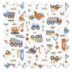 Bacati - Construction Vehicles Yellow Orange Blue Gray 100 Percent Cotton Universal Baby US Standard Crib Or Toddler Bed Fitted Sheet -Babyletto Store GUEST 67a44fe4 161c 4da0 a25b 018c07f1890e