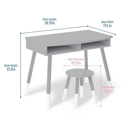 Premium Homework Desk And Stool Set - WildKin 2 Premium Homework Desk And Stool Set - WildKin - Image 2