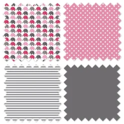 Bacati - Elephants Pink/Fuschia/Gray 4 Pc Toddler Bedding Set -Babyletto Store GUEST 695ced61 a5cd 456d a6cb 127e534f169d