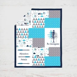 Bacati - Woodlands Forest Animals Aqua/Navy/Grey 10 Pc Crib Bedding Set With 2 Crib Fitted Sheets -Babyletto Store GUEST 6be28f89 f420 495c 9b2b f1df1b213935