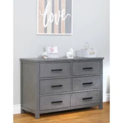 Sorelle Westley 6-Drawer Double Dresser - Gray