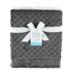 Hudson Baby Unisex Baby Plush Mink Blanket, Charcoal, One Size