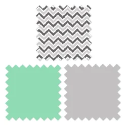 Bacati - Ikat Dots Stripes Mint Grey Muslin Neutral 3 Pc Crib Set -Babyletto Store GUEST 74626555 5797 4575 9b3e ce7c7c25463a