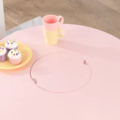 Round Storage Table And Chair Set White/Pink - KidKraft -Babyletto Store GUEST 762518fd 9228 415d ae4f 424b5aaabd6a
