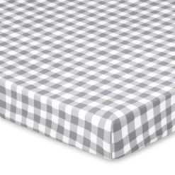 The Peanutshell Fitted Playard Sheets - Farmhouse Floral And Gray Plaid - 2pk -Babyletto Store GUEST 766fbe32 d648 4dbc a449 00e9a103e46e
