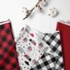 Bacati - Lumberjack Red Black Gray 3 Pc Crib Bedding Set