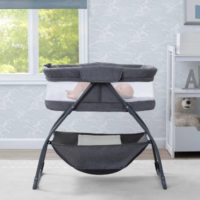 Delta Children TravelMate Compact Fold Bassinet - Gray Tweed 1 Delta Children TravelMate Compact Fold Bassinet - Gray Tweed