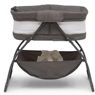 Delta Children TravelMate Compact Fold Bassinet - Gray Tweed 4 Delta Children TravelMate Compact Fold Bassinet - Gray Tweed - Image 4