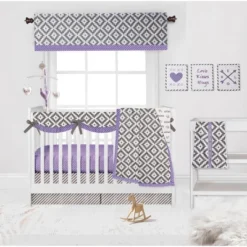 Bacati - Love Grey/Lilac Musical Mobile -Babyletto Store GUEST 854a9eae ac0a 4a49 af9a ba741a05e87b
