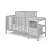 Suite Bebe Connelly 4-in-1 Convertible Crib And Changer Combo - Gray/Rockport Gray