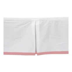 Bacati - White With Band On Bottom Crib/Toddler Bed Skirt - Coral -Babyletto Store GUEST 8a4a8edc 655b 4173 ad97 fffb596c764e
