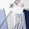 Bacati - Little Sailor Anchor Boat Blue Navy 4 Pc Crib Bedding Set With Diaper Caddy