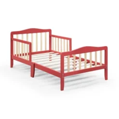 Olive & Opie Twain Toddler Bed - Coral/Natural
