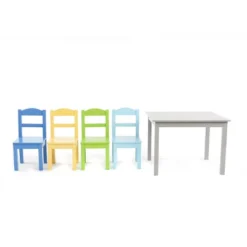 5pc Kids' Wood Table And Chair Set Green/Blue/Gray - Humble Crew -Babyletto Store GUEST 8fb0d411 5d44 44c2 81f7 622b7f3770c7