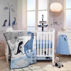 Lambs & Ivy Baby Dino Blue/Gray Dinosaur Musical Baby Crib Mobile Soother Toy -Babyletto Store GUEST 97f93b79 8613 42e3 8831 fa3be249c5e0