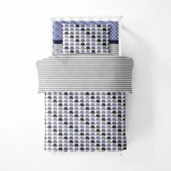 Bacati - Elephants Blue/Navy/Gray 4 Pc Toddler Bedding Set -Babyletto Store GUEST 996f3707 bb9d 4f36 8c72 07af8887ebc1