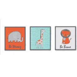 Bacati - Jungle Safari Aqua Orange Gray 10 Pc Crib Bedding Set With Long Rail Guard Cover -Babyletto Store GUEST 9a74f0f9 dd0c 46e2 adf8 621638d787a7